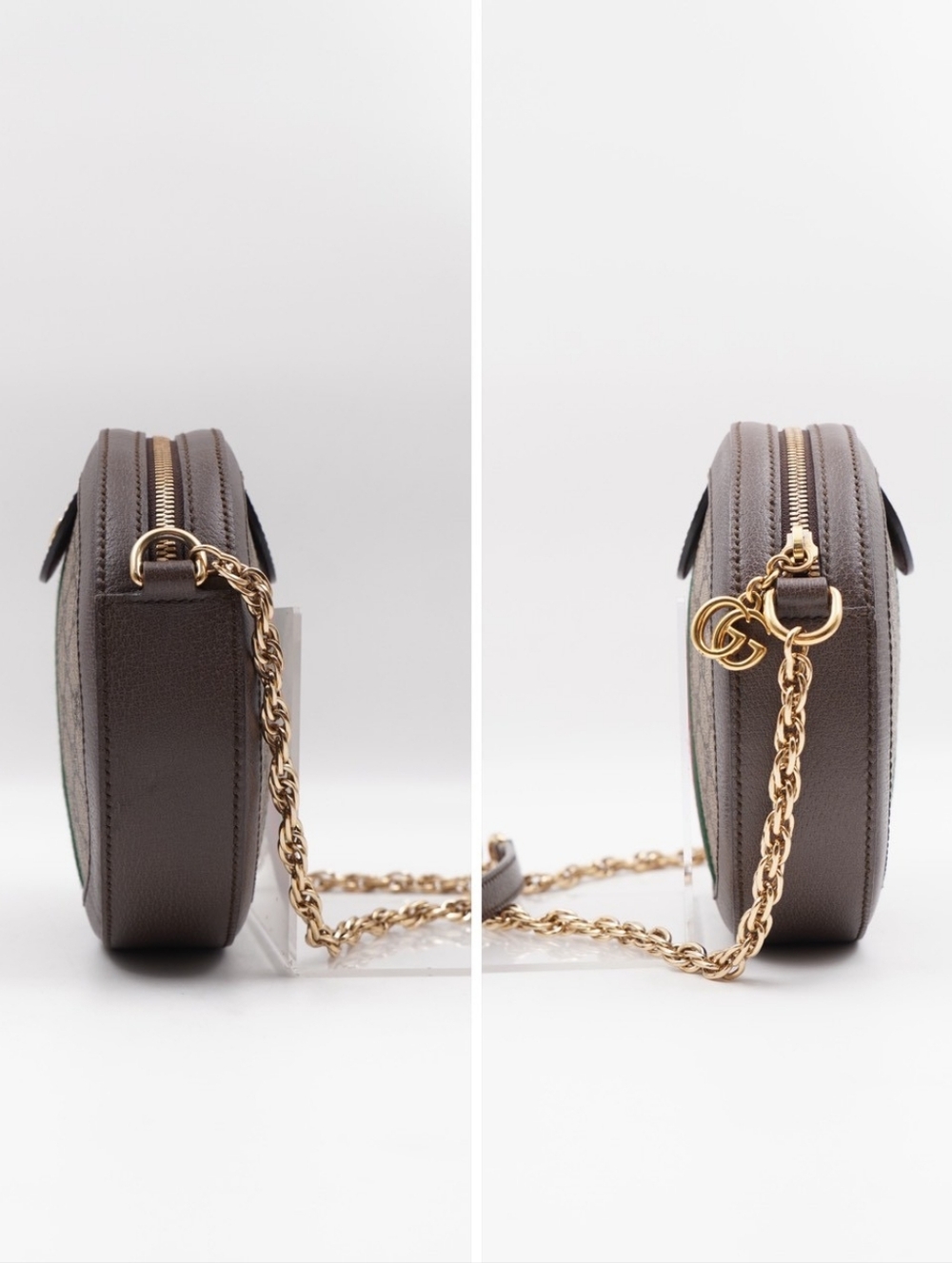 CG52 💗 Gucci Ophidia Mini Round Shoulder Crossbody Bag - Picture 7 of 13
